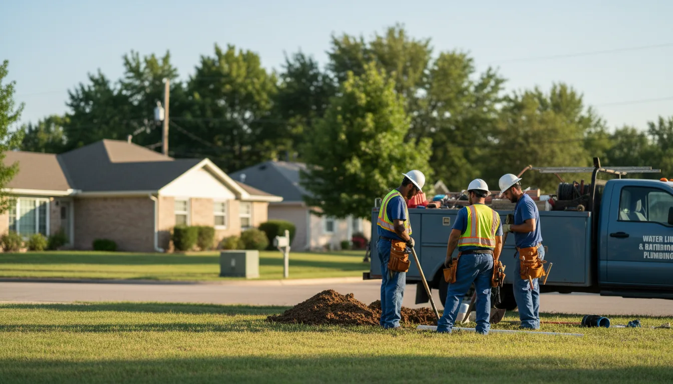 Residential water line and bathroom plumbing service in Hallie, KY